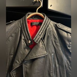 Zara basic leather jacket
